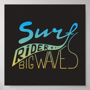 Poster Ondas grandes do cavaleiro do surf