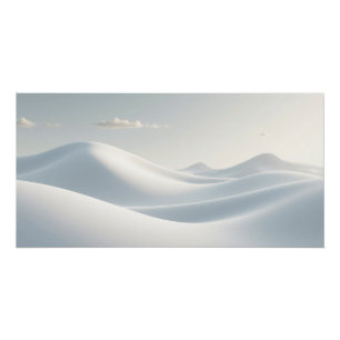 Pôster Ondas Infinitas de Neve – Dunas Mínimas de Inverno