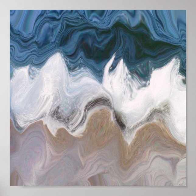 Pôster ondas na praia (Frente)