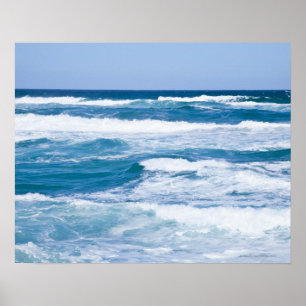 Poster Ondas no mar Mediterrâneo, Mallorca, espanha