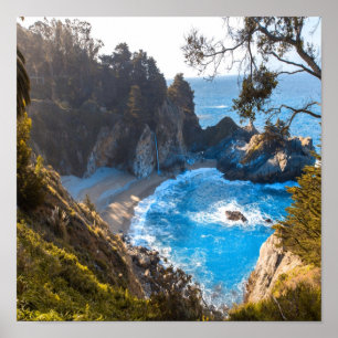 Poster Ondas Oceânicas de Paraíso de Praia Oculta