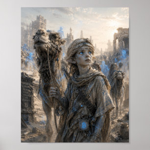 Poster Ondas / Pastor de Camelos / Deserto