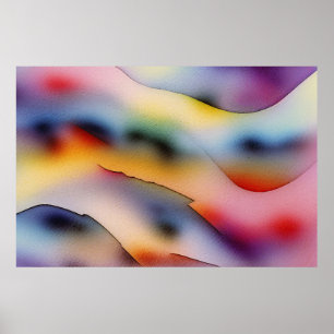 Poster "Ondas Refratadas" Arte Abstrato Contemporânea