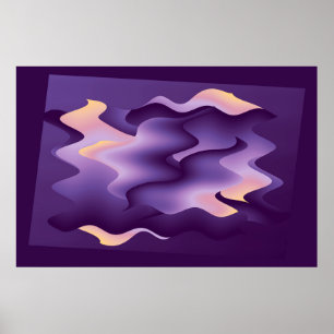 Poster Ondas roxas