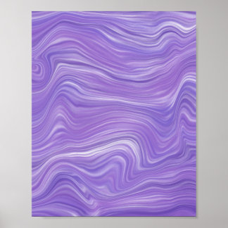 Poster Ondas Roxas Fluindo