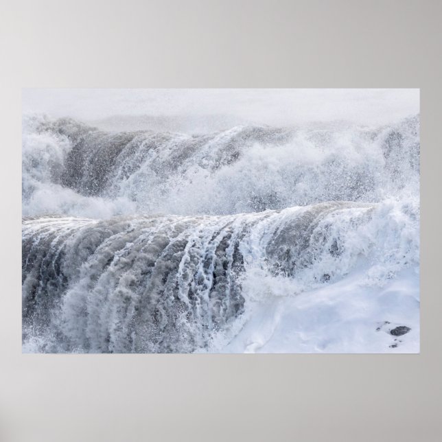 Poster Ondas se quebrando no Inverno (Frente)