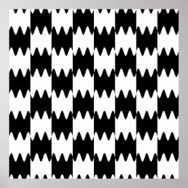 Poster Ondas Senoidais Xadrez