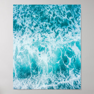 Poster Ondas Tropicais Do Oceano Azul