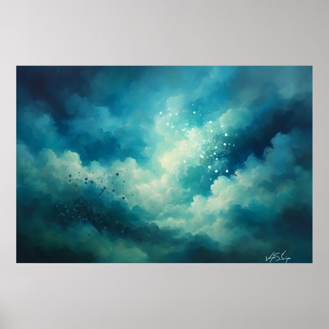 Poster Onde a Luz Respira Abstrato (Frente)