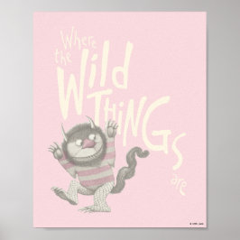 Poster Onde as coisas selvagens são citadas - rosa