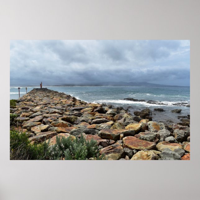 Poster Onde as Rochas Encontram o Mar - Ponto de Bacia (Frente)