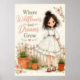 Poster Onde Crescem Flores Silvestres E Sonhos