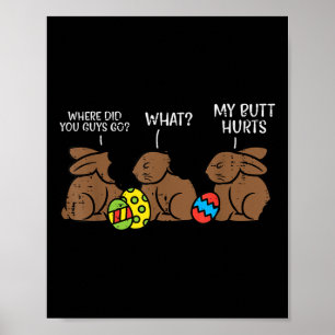 Poster Onde É Que As Caras Vão Para A Páscoa De Chocolate