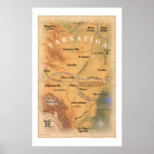 Pôster Onde em Tarnation? (Mapa engraçado)