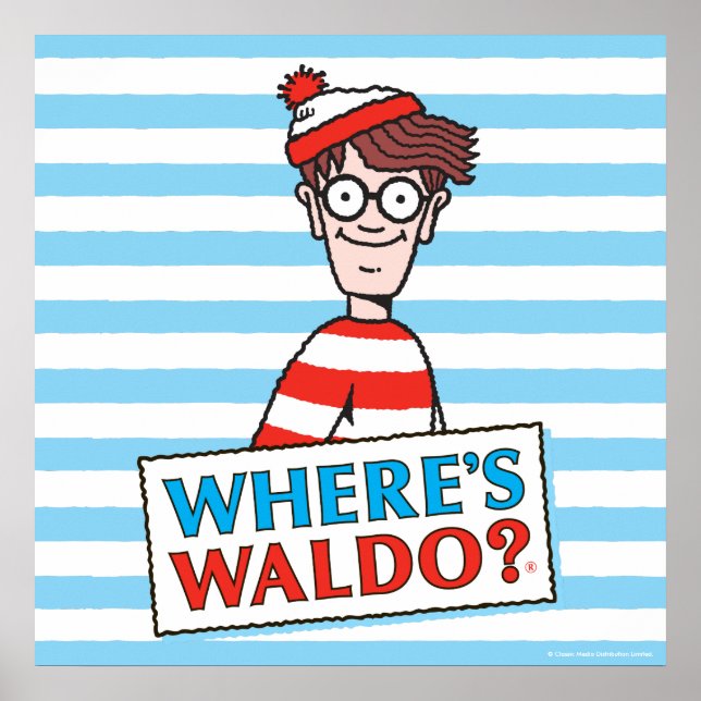 Pôster Onde está o logotipo Waldo (Frente)