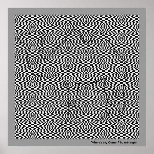 Pôster Onde está o meu Pop de arte de camelo (Frente)