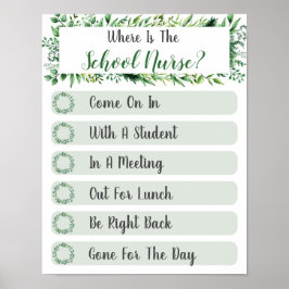 Poster Onde está o Sinal de Enfermeira da Escola