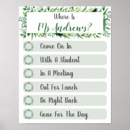 Poster Onde está o Sinal de Porta do Professor