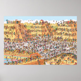 Poster Onde está Waldo?   Últimos Dias dos Astecas