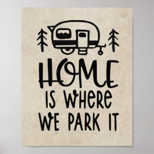 Poster Onde estacionamos acampando o Decor da Campanha