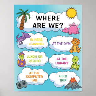Poster Onde estamos nós sala de aula assine dentro o tem