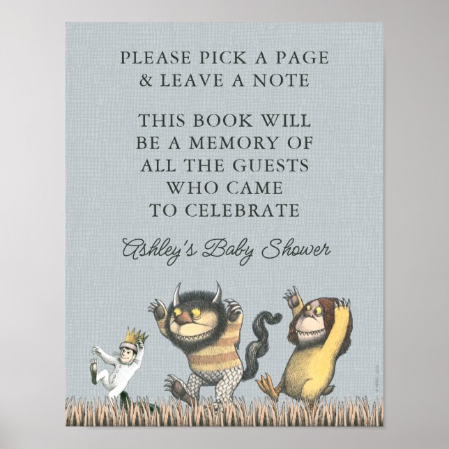 Poster Onde estão as coisas selvagens | Sinal de livro (Frente)