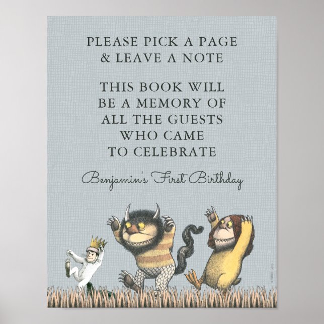 Poster Onde estão as coisas selvagens | Sinal de livro (Frente)