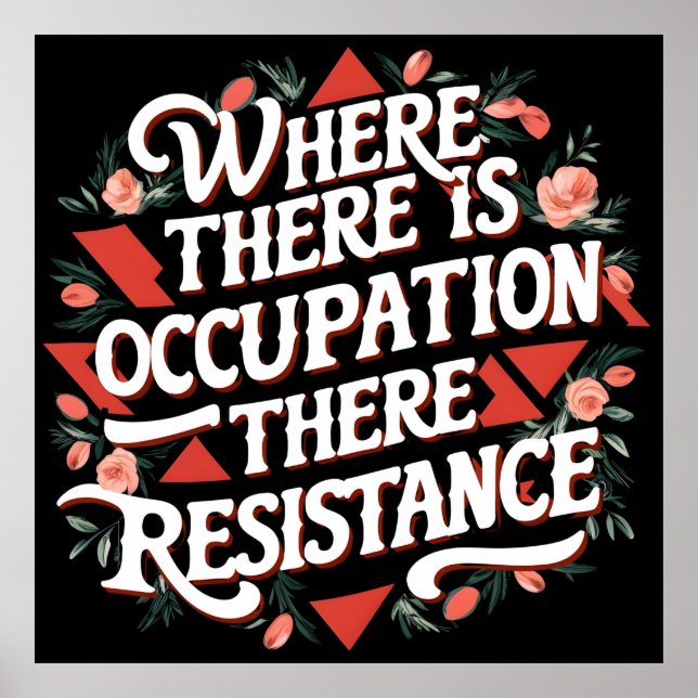 Poster Onde há ocupação há resistência (Frente)