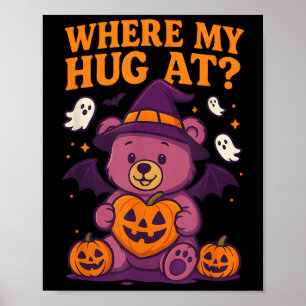 Poster Onde Meu Abraço No Bonito Urso De Teddy De Hallowe