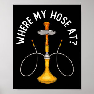 Poster Onde Minha Mão Na Engraçada Hookah Fumando Shisha