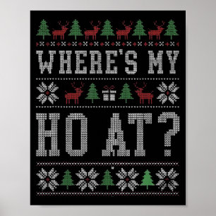 Poster Onde Minhas Parceiras Estão Presente de Natal Feio