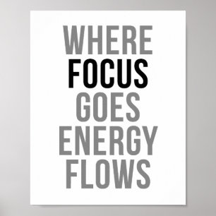 Poster Onde o foco vai fluxos de energia