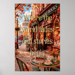 Poster Onde o Mundo Desvanece Londres Daunt Books Arte de