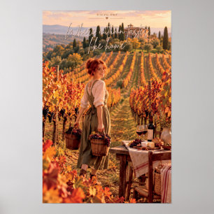 Poster Onde o Outono Tem Sabor de Lar Toscana Itália