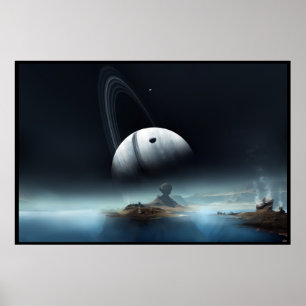 Pôster Onde silencioso as águas sussurrado