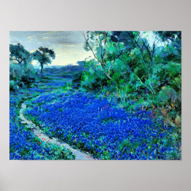 Poster Onderdonk - Bluebonnets pela manhã (Frente)