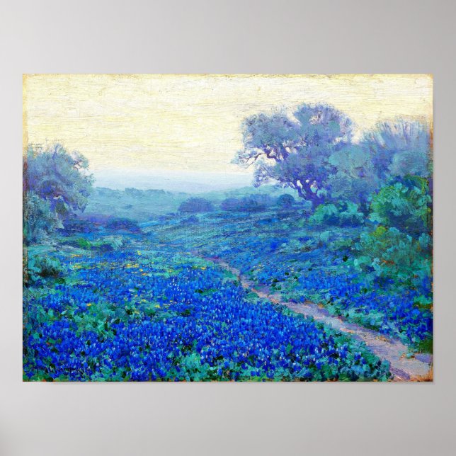 Poster Onderdonk - Bluebonnets pelo nascer do Sol (Frente)