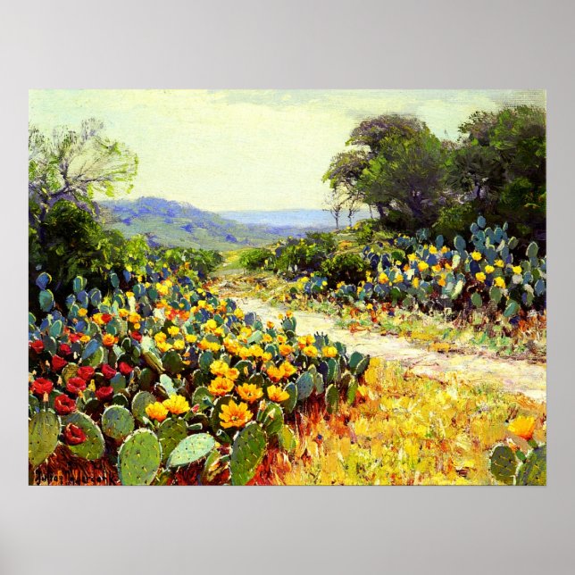 Poster Onderdonk - Cacto em Flor 1915 (Frente)