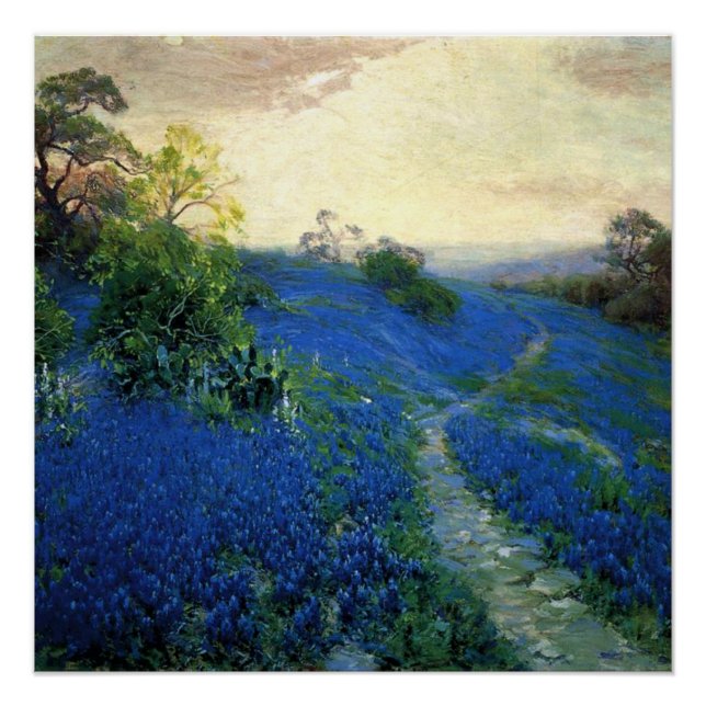 Pôster Onderdonk - Campo Bluebonnet, (Frente)