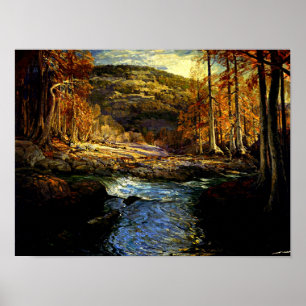 Poster Onderdonk - Forest Stream, pintura de arte