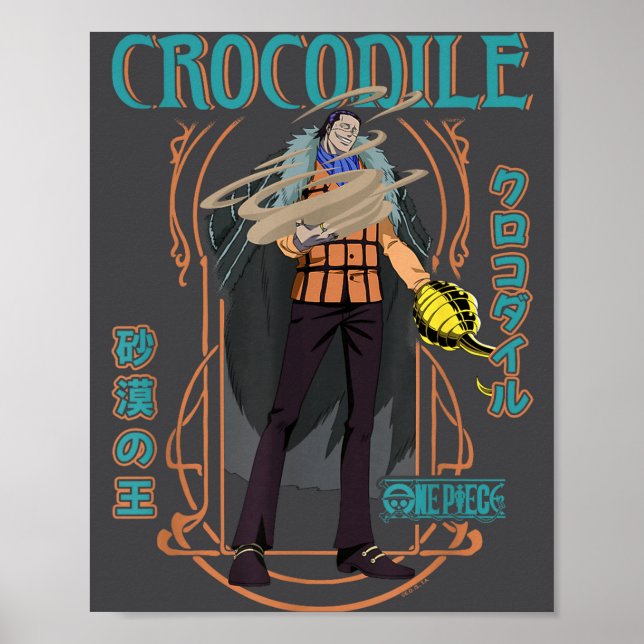 Poster One Ece Anime Crocodile Desert King Warlord Of The (Frente)