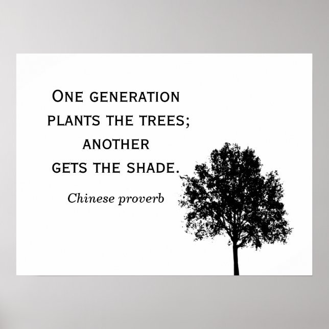 Poster One Generatin Plants the Tree **** (Frente)