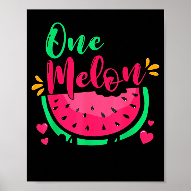 Poster One In A Melon Dada Summer Birthday Party Matching (Frente)