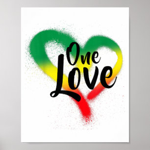 Poster One Love One Heart Reggae Vibes