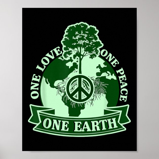 Poster One Love One Peace One Earth Day (Frente)