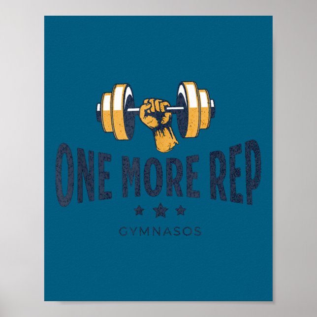 Poster One More Rep - Funny Gym Sayings And Motivational  (Frente)
