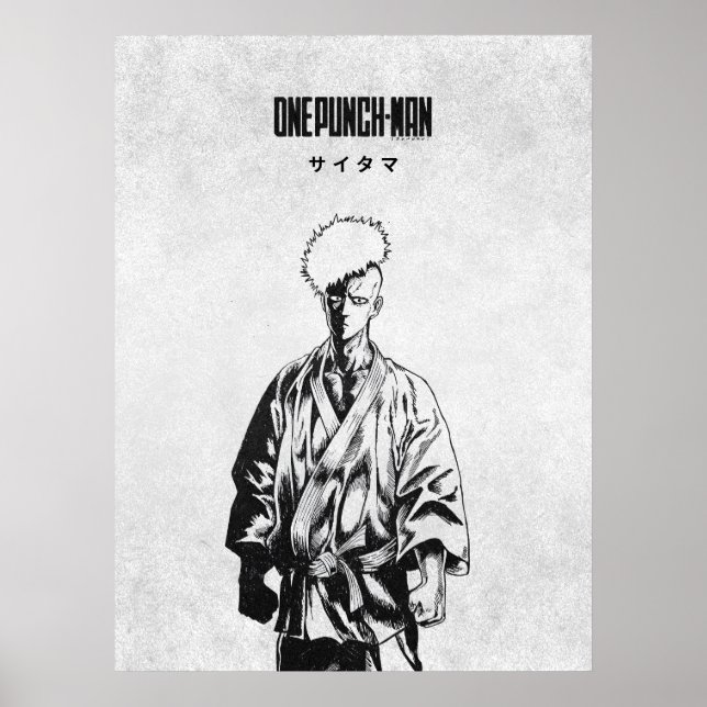 Poster One Punch Man Saitama Minimalist Manga (Frente)