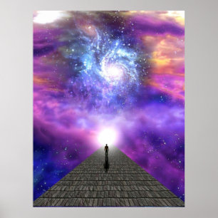 Poster Oneness com o universo, grande mistério de vida