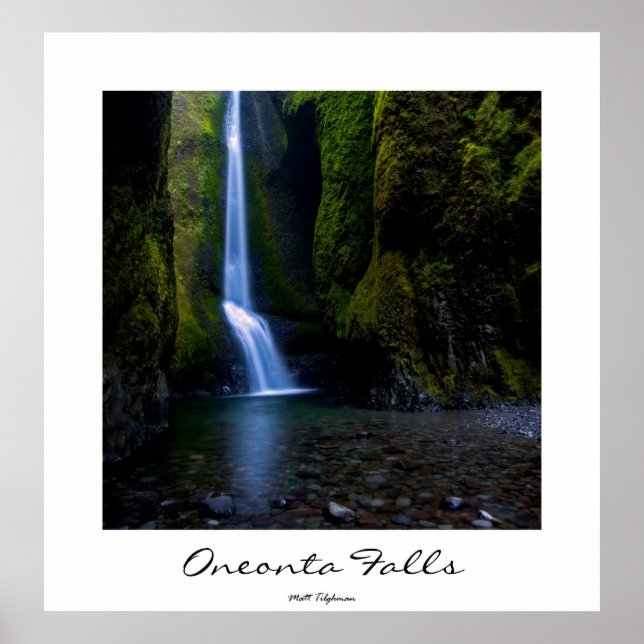 Poster Oneonta Falls in Oregon poster, título personalizá (Frente)