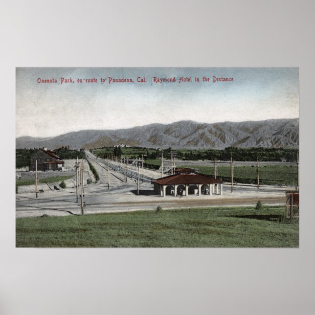 Poster Oneonta Park & Raymond Hotel (Frente)